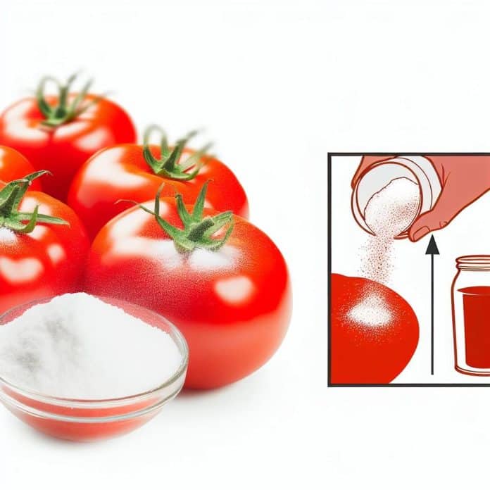 Por que você deve colocar bicarbonato de sódio em seus tomates?