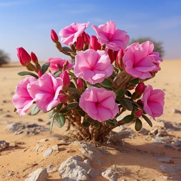 como plantar rosa do deserto