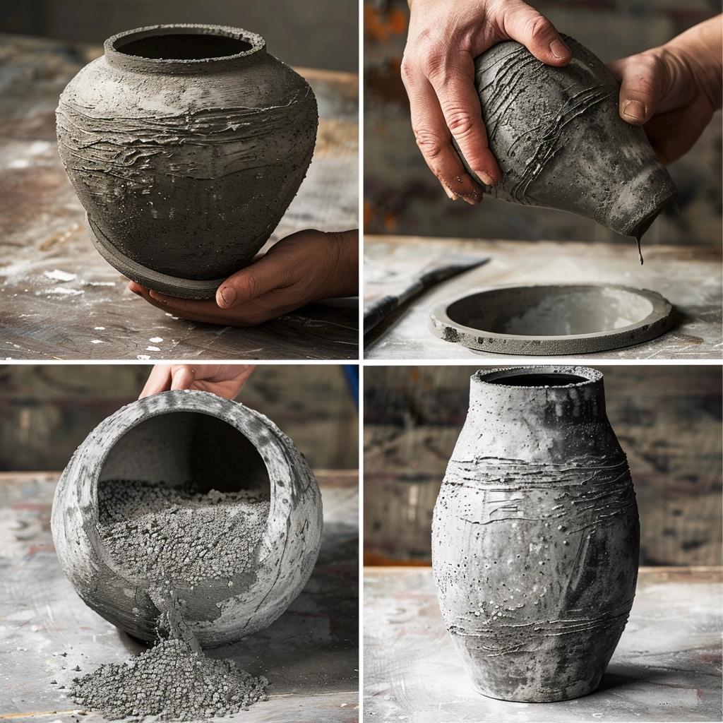 como fazer vaso de cimento