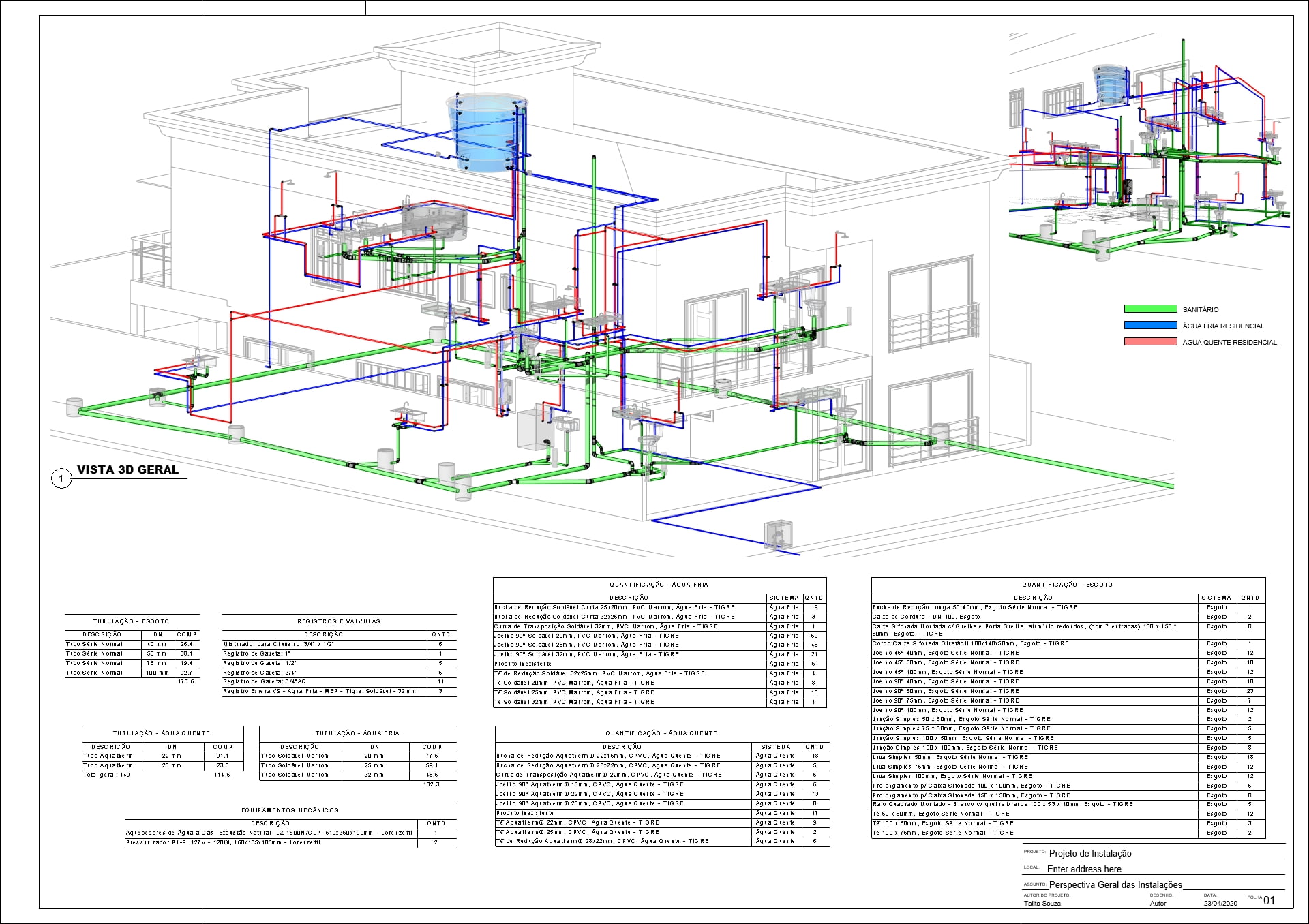 Mep Revit Esgoto E Hidr Ulica A Arquiteta